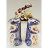 A couple of Royal Crown Derby paperweight Chipmunks, first quality; a frog,