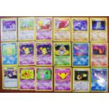 Pokemon cards - Team Rocket - basic 1990's examples, some duplicates including Dark Rapidash 44/82,