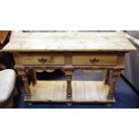 A farmhouse pine sideboard