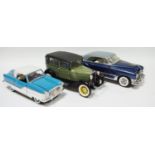 Franklin Mint including 1949 Cadillac Coupe De Ville, blue, grey roof, cream & blue interior,