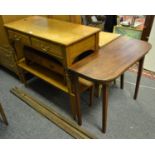 A Victorian oak coffee table (converted from lowboy); mid 20th century coffee table;easel;