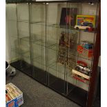 Five contemporary display cabinets