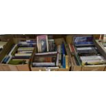 Books - ten boxes of various topics including art reference, theology, nature, cookery, railway,