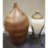An Amphora style crackle glazed pot,