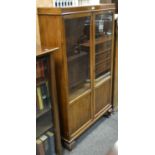 A mahogany glazed bookcase c.