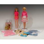 A 1960?s Mattel Inc Barbie talking doll, pull chord to back of neck, blonde hair, wearing a pink