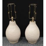 A pair of contemporary glazed table lamps (2)