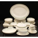 A Royal Doulton Berkshire pattern part dinner service comprising dinner plates, salad plates,