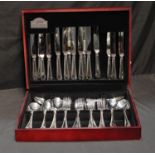 A George Butler of Sheffield electroplated canteen of flatware for eight, cased