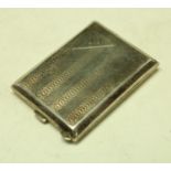 A George V silver pocket match book case, Birmingham 1929