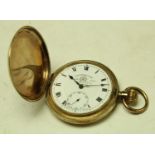 A Thomas Russell gold plated hunter pocket watch