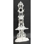 A small 19th century cast iron hall stand, in the manner of Coalbrookdale, arched cresting, circular