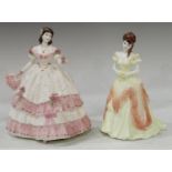 A Coalport figure, Compton and Woodhouse, Olivia 1997; another, Karen, figure if the Year 1996 (2)