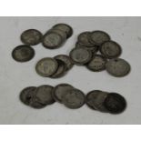 Coins - twenty five pre 1920 silver threepenny bits