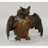 An Austrian cold painted bronze owl, 7cm