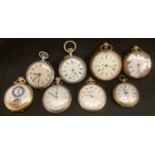 Pocket Watches - a continental Limoges Goldore open face pocket watch; others Ingersoll, Hebdomas,