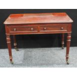 A 19th century mahogany side table.