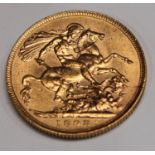 A Victorian gold full sovereign, 1898