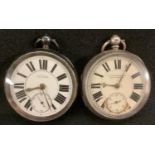 A late Victorian silver open face key wind pocket watch, S Lichenstein, Manchester, case Chester