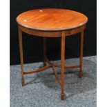 An Edwardian satinwood crossbanded mahogany centre table, c.1905