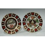 Ceramics - a Royal Crown Derby Christmas plate, 1991, limited edition 952/1,500; another, 1992,