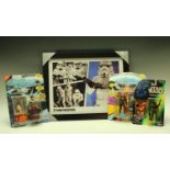 Star Wars - a Stormtroopers framed photographic picture, with statistics; a The Power of The