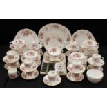 Ceramics - Royal Crown Derby Posies coffee cans and saucers, soup bowls and stands, cake plates,