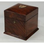 A late Victorian walnut table top jewellery cabinet, hinged cover and fall front, c.1900