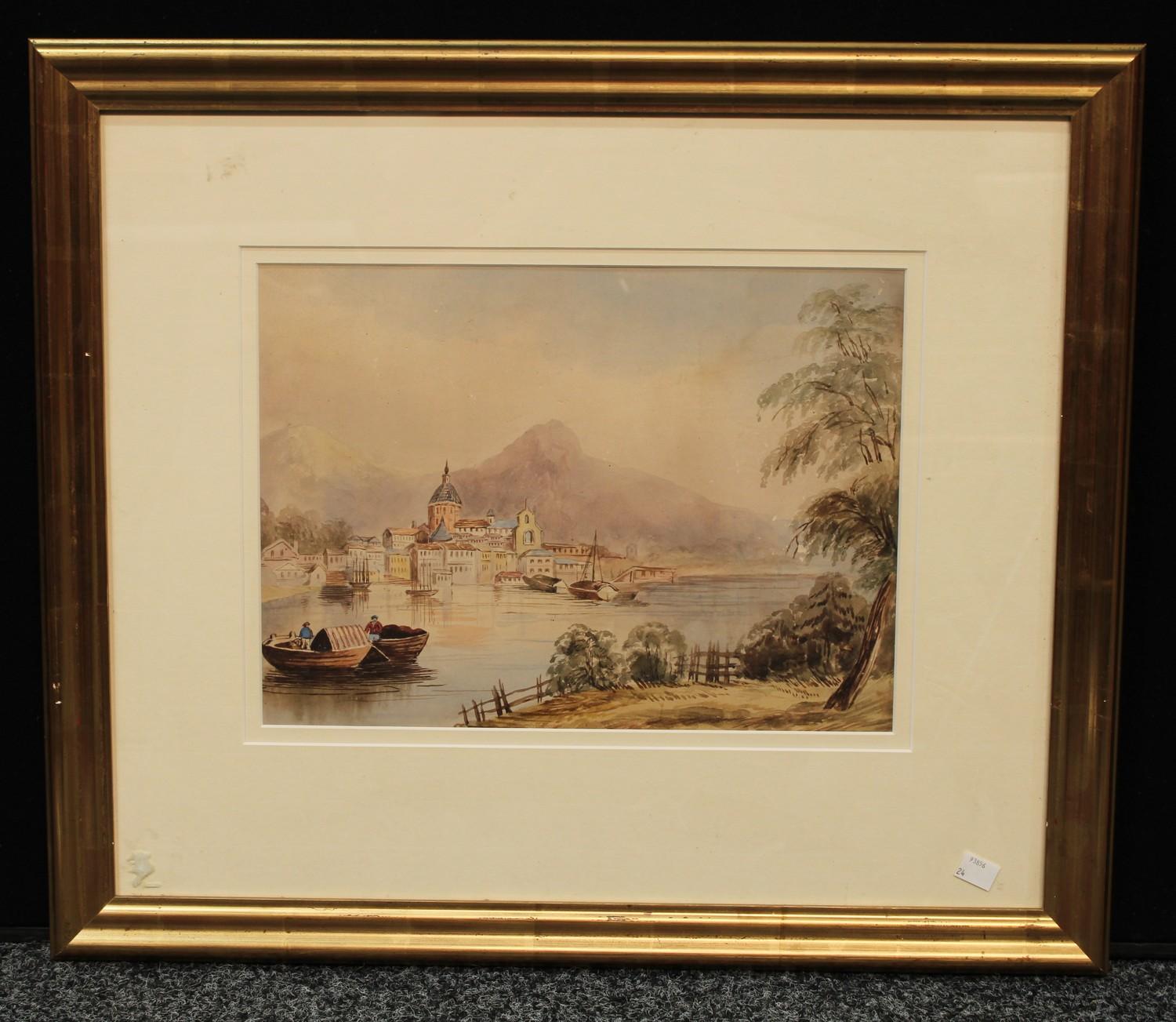 Continental School (19th Century) Town Scene unsigned, watercolour