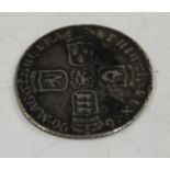 Coin - a William III silver shilling, 1696