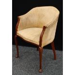 An Edwardian mahogany tub chair, c.1905