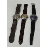 Three vintage wristwatches