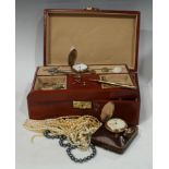 A gold plated Dennison hunter pocket watch, boxed; another gold plated hunter pocket watch; a