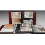 Stamps - three albums containing First Day Covers, Royal Events, etc