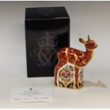 A Royal Crown Derby paperweight, Sherwood Fawn, Connaught House exclusive, limited edition 73/495,