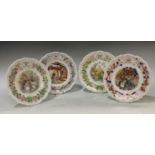 A set of four Royal Doulton Brambly Hedge plates, The Four Seasons, 21cm diameter, printed marks,