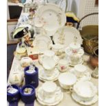 A Royal Crown Derby Devonshire pattern part tea service for five comprising teacups, saucers,