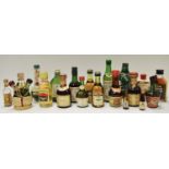 Miniature spirits including Courvoisier, Captain Morgan, Gordon's gin, Martell, etc