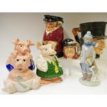 Decorative Ceramic - Royal Doulton Toby Jug, The Huntsman; Gone Away D6538; John Peel; Lladro