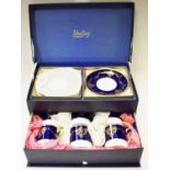 A Shelley coffee set for six comprising cans and saucers in original box