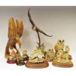Decorative ceramics - animal figures including Border Fine Arts Flying Eagle; Leonardo Nature