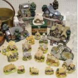 A Thomas Kinkade's Lamplight Village Collection sculptures including Falbrooke Florist, Lamplight