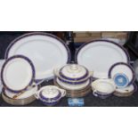 Decorative Ceramics - Burslem pottery part dinner service; Royal Crown Derby 1128 pattern knife; a