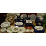 Decorative ceramics - Royal Crown Derby Posies pattern hand bells; trinkets, etc; Aynsley vase;