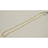 A single strand Ciro cultured pearl necklace, 9ct gold clasp, boxed