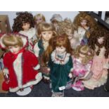 Collector's dolls including Leonardo, Albernon, Seymour Mann, etc