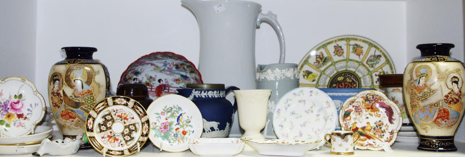 Decorative ceramics - a Crown Staffordshire miniature loving cup; various trinket dishes including