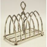 A silver toast rack, London 1897, 240g