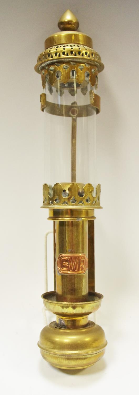 A GWR brass wall lantern