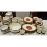 Denby Potters Wheel dinner ware including dinner plates, side plates, cereal bowls, mugs, serving